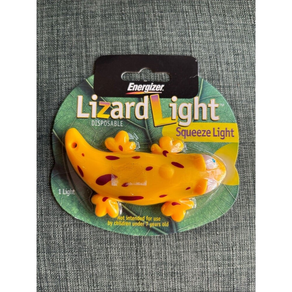 Energizer vintage Lizard Light Disposable Squeeze flashlight Y2K 2000 New in box